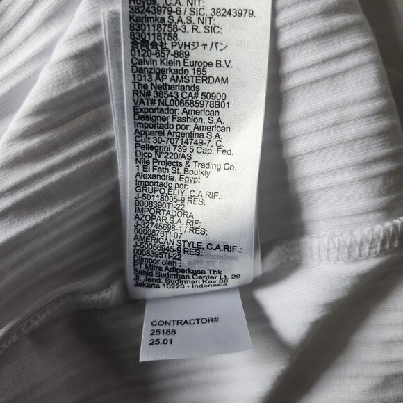 NWT Calvin Klein Men’s Ribbed Stretch Shirt Small Brilliant White Modern Fit - Picture 6 of 10